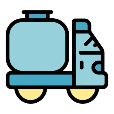 Süt tankı kamyonu taze sütü çiftlikten süt fabrikasına taşıyor.