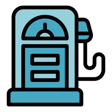 Benzin istasyonu pompasının bu simgesi fiyatı gösteriyor ve seçenekleri besliyor