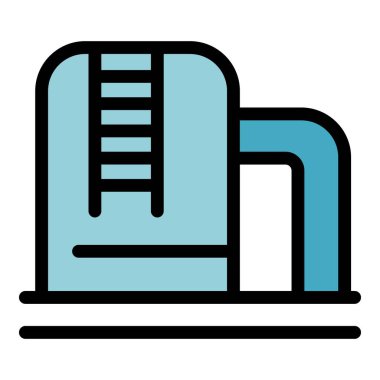 Bu simge, atık su arıtma ve drenajdaki rolünü vurgulayan bir foseptik tankı sistemini temsil etmektedir.