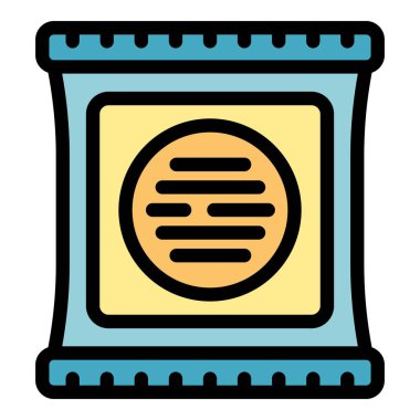 Yuvarlak kanalizasyon drenaj sistemini temsil eden basit renk simgesi, ağ ve mobil arayüzler için ideal