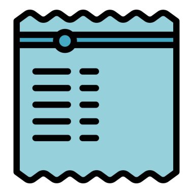 Genellikle ödeme, fatura veya mali işlemleri temsil etmek için kullanılan mavi kağıt banknotların basit simgesi