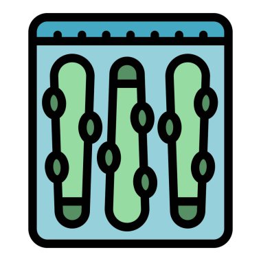 Paketteki bu kuşkonmaz ikonu taze ve sağlıklı yiyecek depolama kavramını temsil ediyor.