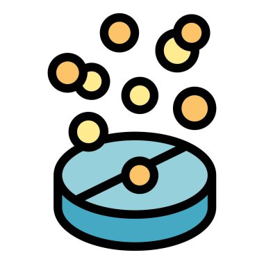 Suda çözünen patlayıcı tablet, kabarcıklar çıkaran ilaç, sağlık konsepti, düz tasarımda vektör illüstrasyonu