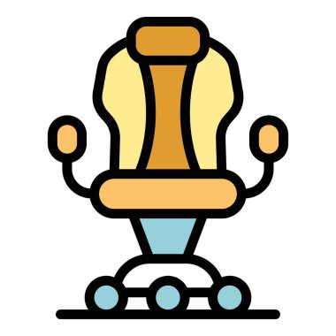 Rahat, modern ofis sandalyesi ve iş için tekerlekli sandalye.