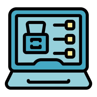 Bilgisayarda dijital cüzdan ve kontrol paneli, güvenli çevrimiçi işlemleri ve finansal teknolojiyi sembolize ediyor