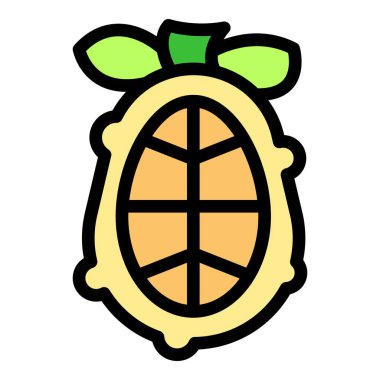 Kiwano meyvesinin bu vektör grafiği gıda, sağlık ve egzotik meyvelerle ilgili projeler için mükemmeldir.