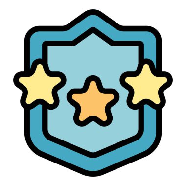 Üç yıldızlı mavi rozet tasviri kalite güvencesi ve müşteri memnuniyeti için mükemmeldir.