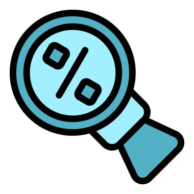 Büyüteç, en iyi anlaşmaları ve en düşük fiyatları sembolize eden yüzde işaretine odaklanıyor