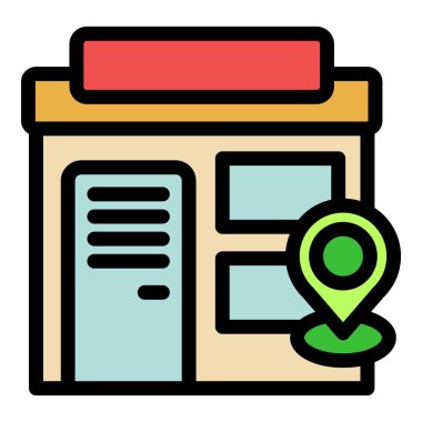 Konum broşu müşterilere işin nerede olduğunu gösteren bir mağazaya iliştirilmiştir