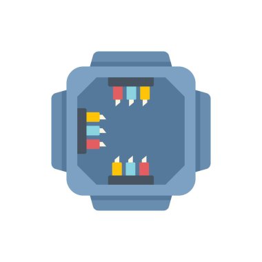 Elektrik kabloları kurulumu için kablo bağlantıları olan boş bağlantı kutusu, üst görünüm