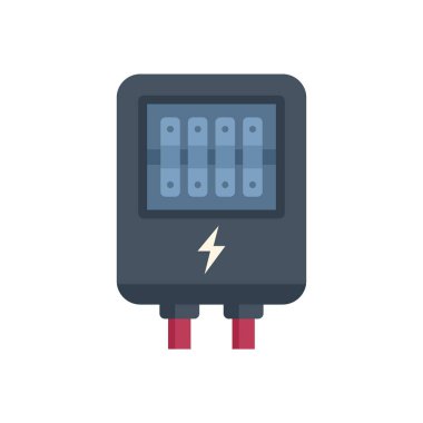 Elektrik paneli bağlı kablolarla elektrik dağıtımı, güç dağılımı ve elektrik altyapısını temsil ediyor