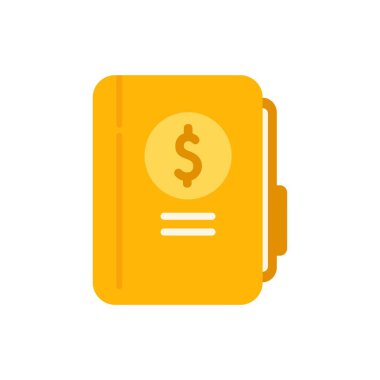 Dolar işaretli sarı para günlüğü mali yönetim, bütçe ve tasarruf hedeflerini temsil ediyor