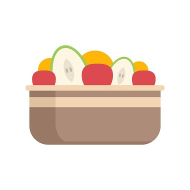 Beslenme çantası taze meyve dolu. Çocuklar ve yetişkinler için sağlıklı beslenme alışkanlıklarını teşvik ediyor.