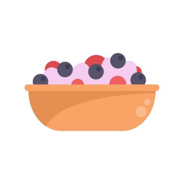 Kahverengi kase yoğurt ve üstüne de yabanmersini ve çilek dolu.