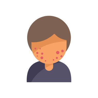 Genç adam suçiçeği virüsünden muzdarip, yüzünde kırmızı lekeler gösteriyor.