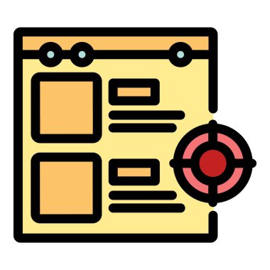 Web sitesi iniş sayfası dijital pazarlama kampanyasını temsil eden bir hedef tahtası ile hedefleniyor