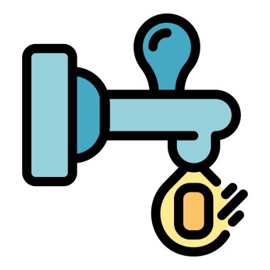 Atık su konsepti simgesi ana hatlarını gösteren su damlaları para akışı