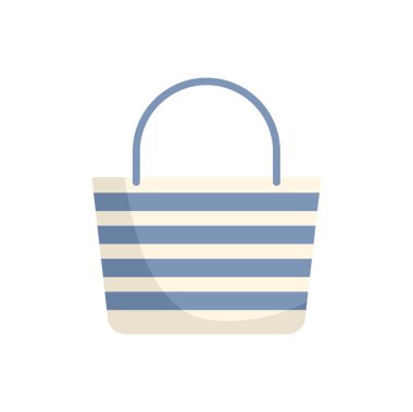 Bu şık mavi çizgili plaj çantası tüm ihtiyaçlarınızı okyanus kenarında bir gün taşımak için mükemmel.