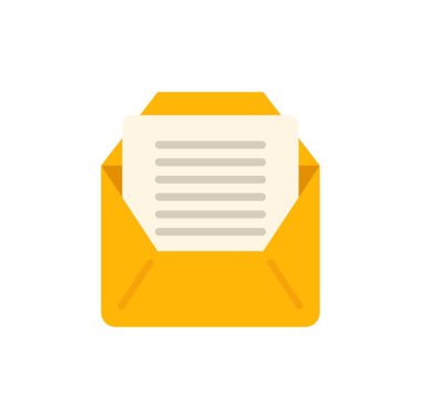 Sarı zarfı aç, beyaz arkaplanda bir harf var.