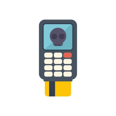 Ekranda kafatası olan tehlikeli bir kart okuyucusuna eklenen kredi kartı