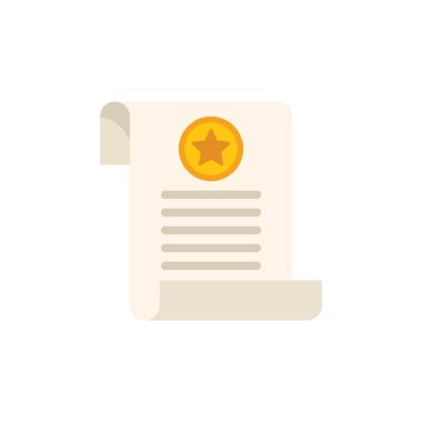 Eğitimde mükemmelliği ve akademik derslerden mezun olmayı temsil eden yıldız ödüllü diploma