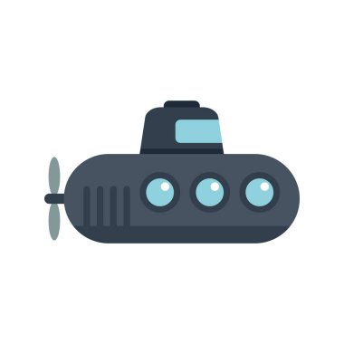 Çizgi film denizaltısı ışıklarıyla okyanusu aşıyor.