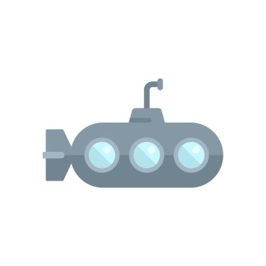 Çizgi film denizaltısı okyanusun derinliklerinden geçiyor. Pencere delikleri sualtı dünyasına bir göz atıyor.