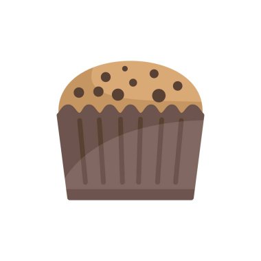 Bu, çikolatalı kekin vektör çizimi. Fırıncılık, tatlı ve tatlı ikramlarıyla ilgili projeler için mükemmel.