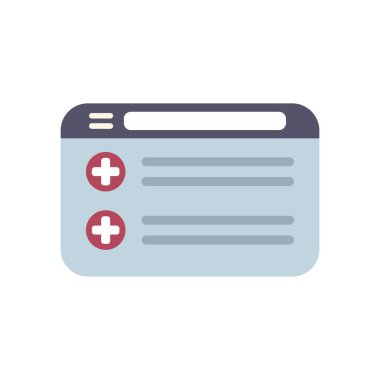 Çevrimiçi tıbbi danışma hizmeti web sitesi arayüzü artı sembollerle çevrimiçi randevu zamanlamasını gösterir