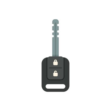 Modern electronic car key with buttons for locking and opening the doors and the trunk of the vehicle clipart