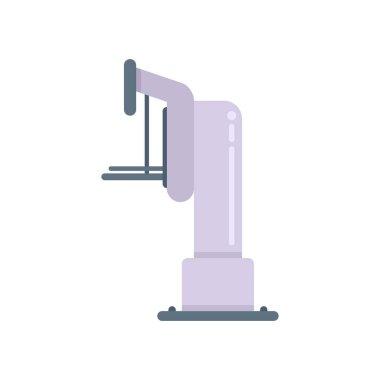 Robotik kol manipülatörü beyaz arkaplanda nesne ile çalışıyor