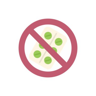 Uyuşturucu yasağını tasvir eden haplı su toplayıcı paketiyle ilaç imzalamak yasaktır.