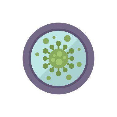 Etrafında moleküller yüzen bir virüsün mikroskobik görüntüsü, potansiyel olarak bilimsel bir keşfi ya da tıbbi araştırmayı temsil ediyor.