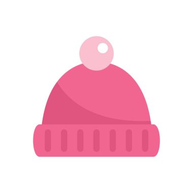 Pembe ponpon şapkalı, soğuk hava için sıcak ve şık bir aksesuar.