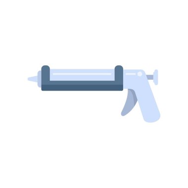 İnşaat işleri ve onarım için profesyonel yapıştırıcı tabancası, izole illüstrasyon