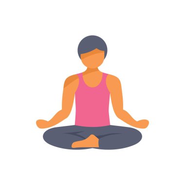 Yoga yapan, Lotus pozisyonunda meditasyon yapan bir adamın canlandırması.