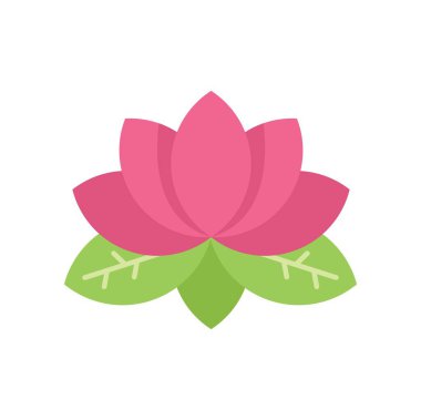 Yeşil yaprakların üzerinde açan pembe nilüfer çiçeği saflığı ve aydınlanmayı temsil ediyor.