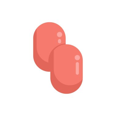 Beyaz arka planda iki kırmızı dikdörtgen şeker var. Şekeri, tatlılığı ya da yemek kavramını göstermek için birebir.