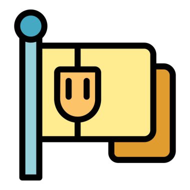 Elektrik güç bayrağının bu vektör çizimi elektrik, enerji ve güç ile ilgili projeler için mükemmeldir.