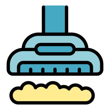 Elektrik süpürgesi simgesi, renk doldurmalı özet biçimi