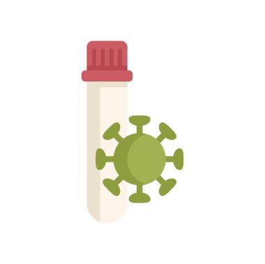 Tıbbi araştırma ve teşhisi temsil eden bir virüs örneği içeren laboratuvar test tüpü.