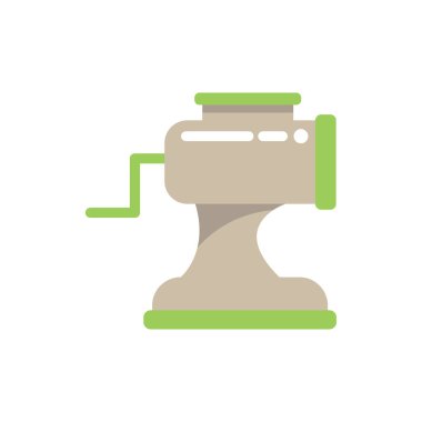 Bu minimalist manuel et öğütücü simgesi yemek pişirme ve gıda işleme projeleri için mükemmeldir.