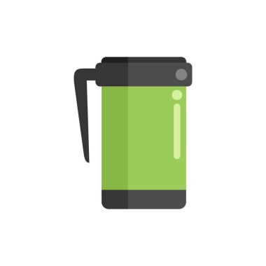 Yeşil elektrikli çaydanlık mutfak aleti ikonu ısıtma suyu gösteriyor