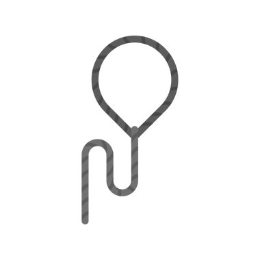 Bu minimalist grafik simgesi basit bir gri balonu resmediyor.