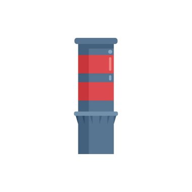 Bu modern bollard yaya bölgesini koruyor veya araba trafiğini sınırlıyor.