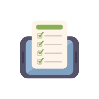 Akıllı telefon ekranında, mobil uygulamaları kullanarak görev yönetimi kavramını temsil eden bir dijital kontrol listesi gösteriyor