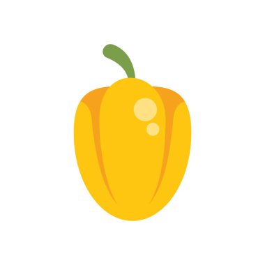 Sarmaşıkta büyüyen sarı dolma biber beyaz arka planda gösterilir