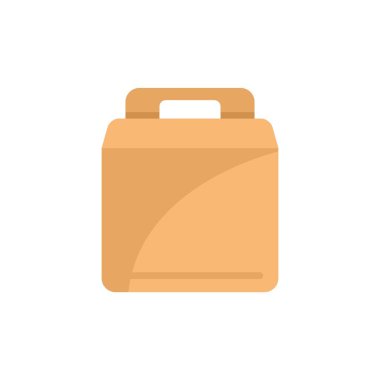 Karton kutu ambalajının basit simgesi, yemek servisi için mükemmel.