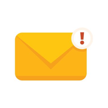 Ünlem işaretli sarı zarf iletisi yeni bir ileti gösteriyor