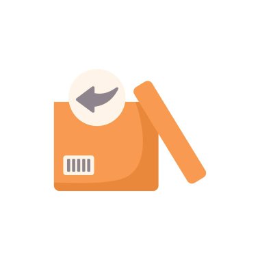 Müşteri memnuniyetsizliği nedeniyle iade edilen ürünü temsil eden ok işaretli karton kutuyu aç